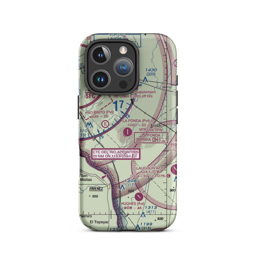 La Fonda Ranch Airport (2TX3) VFR Sectional  Tough iPhone Case iPhone 16 Pro model shown
