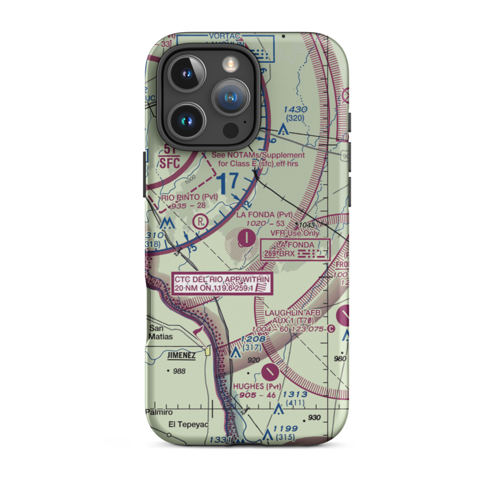 La Fonda Ranch Airport (2TX3) VFR Sectional  Tough iPhone Case iPhone 16 Pro Max model shown