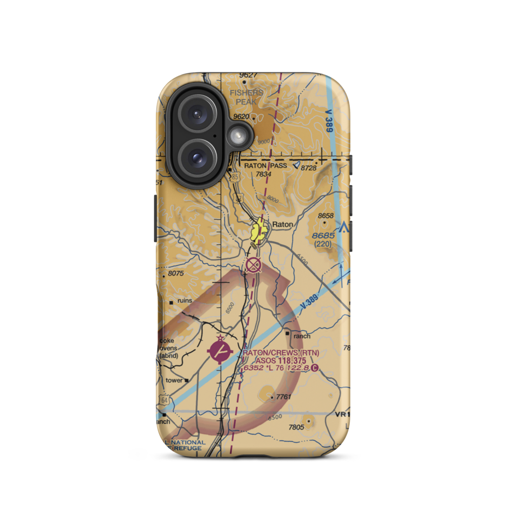 La Mesa Park Airport (NM67) VFR Sectional  Tough iPhone Case iPhone 16 model shown