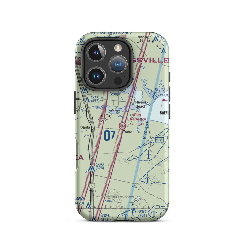 La Parra Ranch Airport (XS63) VFR Sectional  Tough iPhone Case iPhone 16 Pro model shown