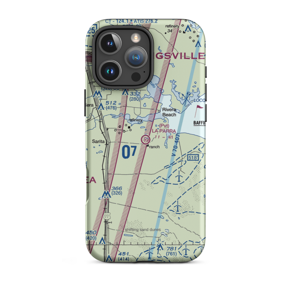 La Parra Ranch Airport (XS63) VFR Sectional  Tough iPhone Case iPhone 16 Pro Max model shown