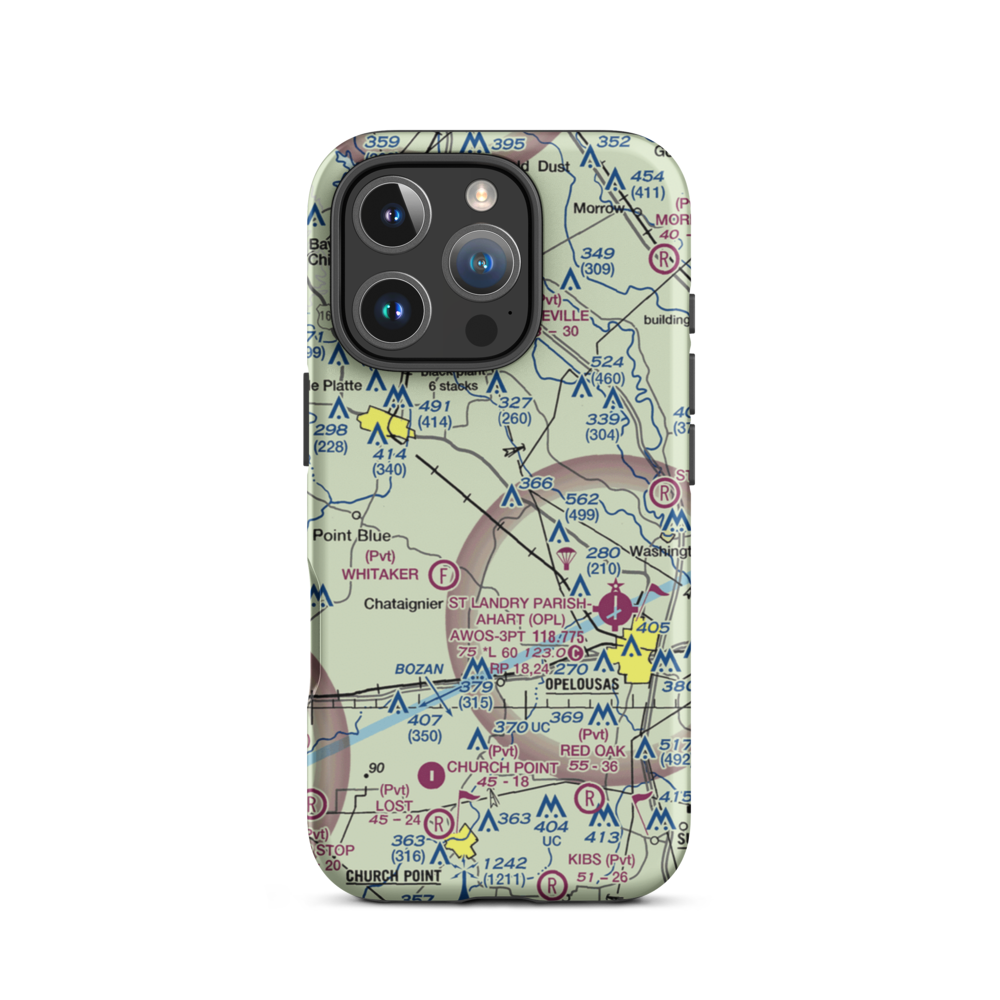 La Petite Airdrome Ultralightport (LS59) VFR Sectional  Tough iPhone Case iPhone 16 Pro model shown