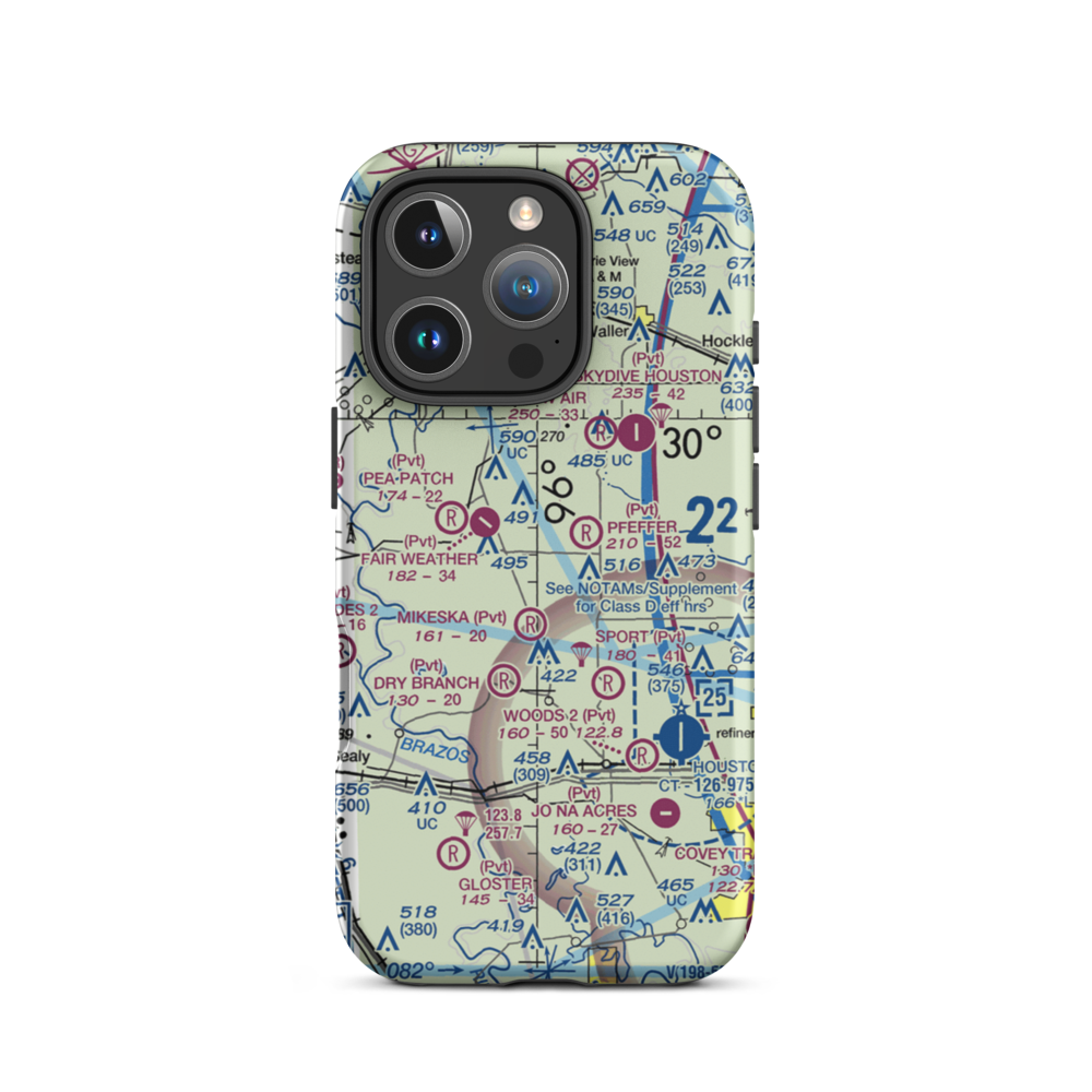 Laas Farm Airport (1TS1) VFR Sectional  Tough iPhone Case iPhone 16 Pro model shown