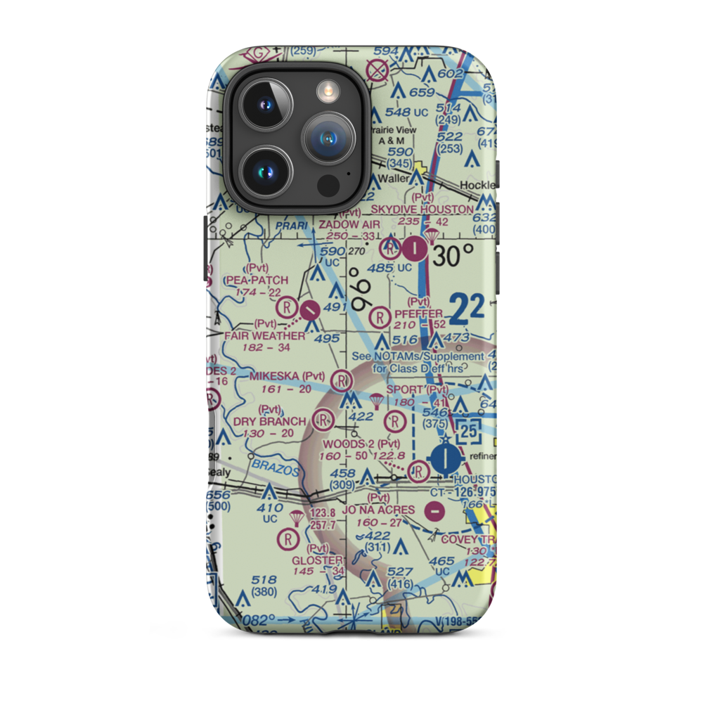 Laas Farm Airport (1TS1) VFR Sectional  Tough iPhone Case iPhone 16 Pro Max model shown
