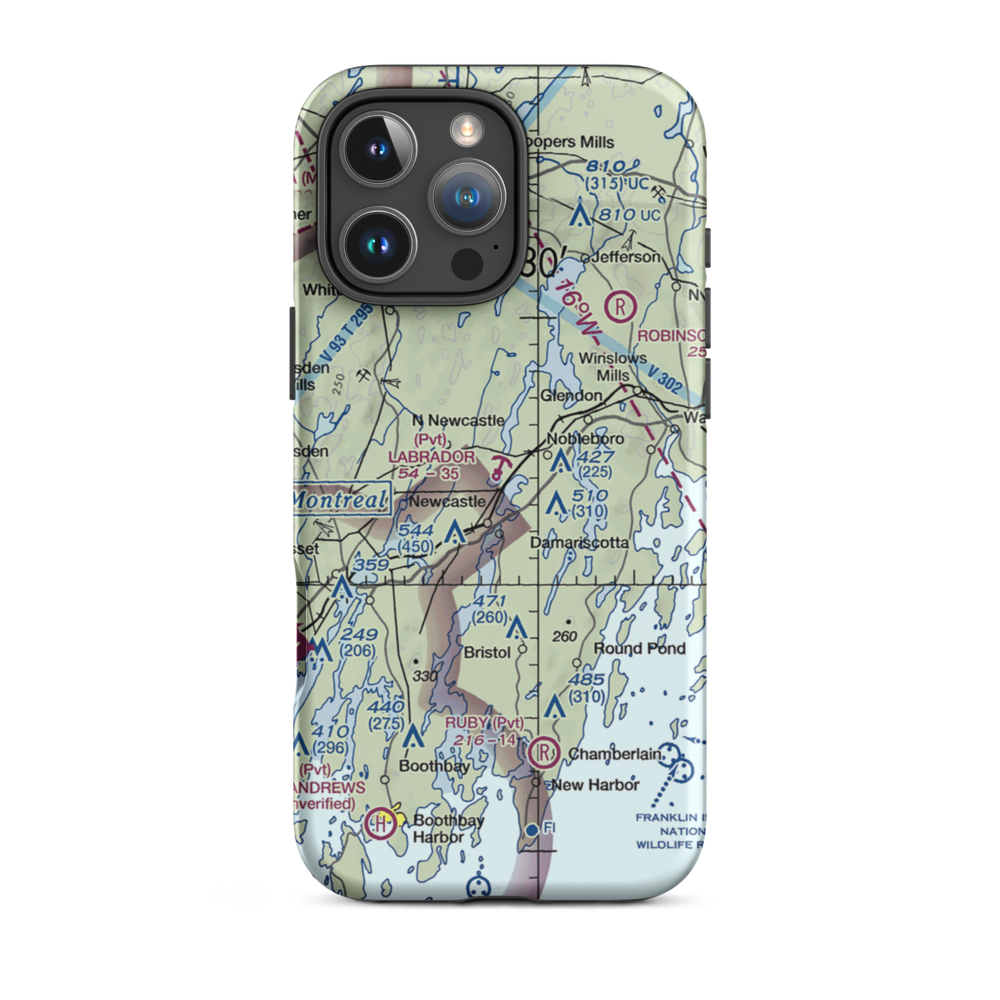 Labrador Landing Seaplane Base (74ME) VFR Sectional  Tough iPhone Case iPhone 16 Pro Max model shown