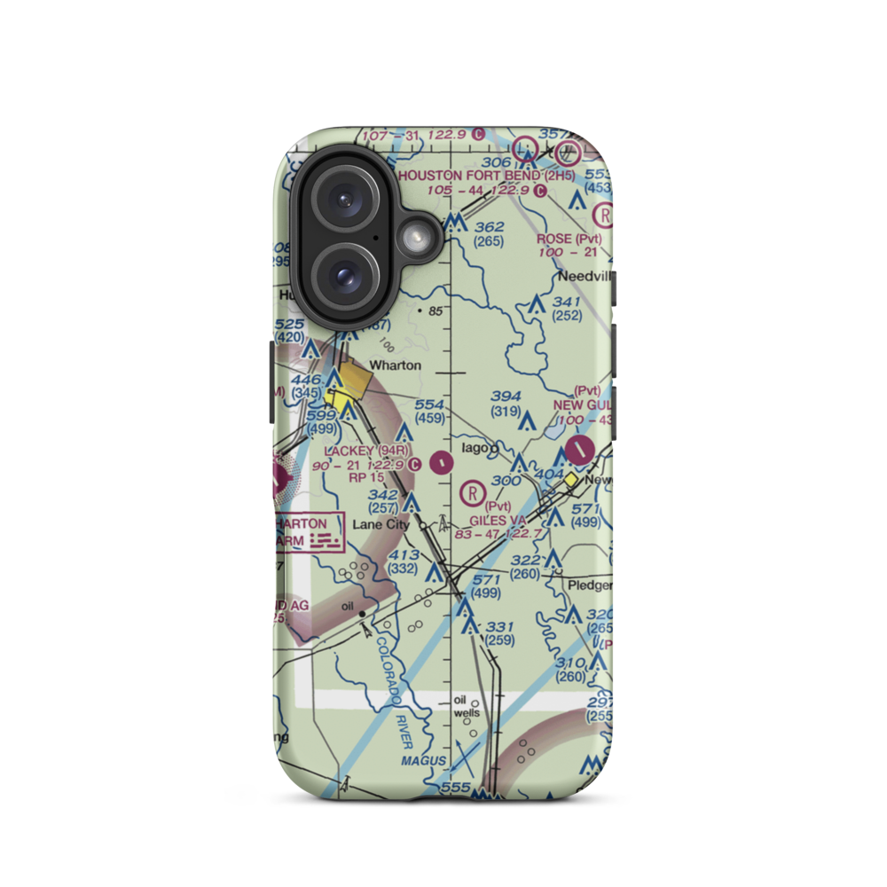 Lackey Aviation Airport (94R) VFR Sectional  Tough iPhone Case iPhone 16 model shown