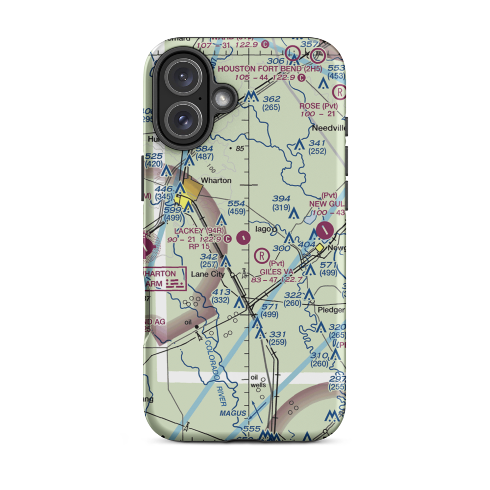 Lackey Aviation Airport (94R) VFR Sectional  Tough iPhone Case iPhone 16 Plus model shown