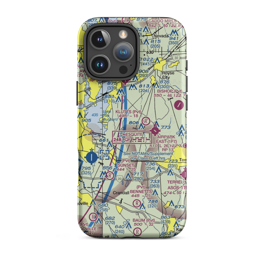 Lagrone Ranch Airport (19TA) VFR Sectional  Tough iPhone Case iPhone 16 Pro Max model shown
