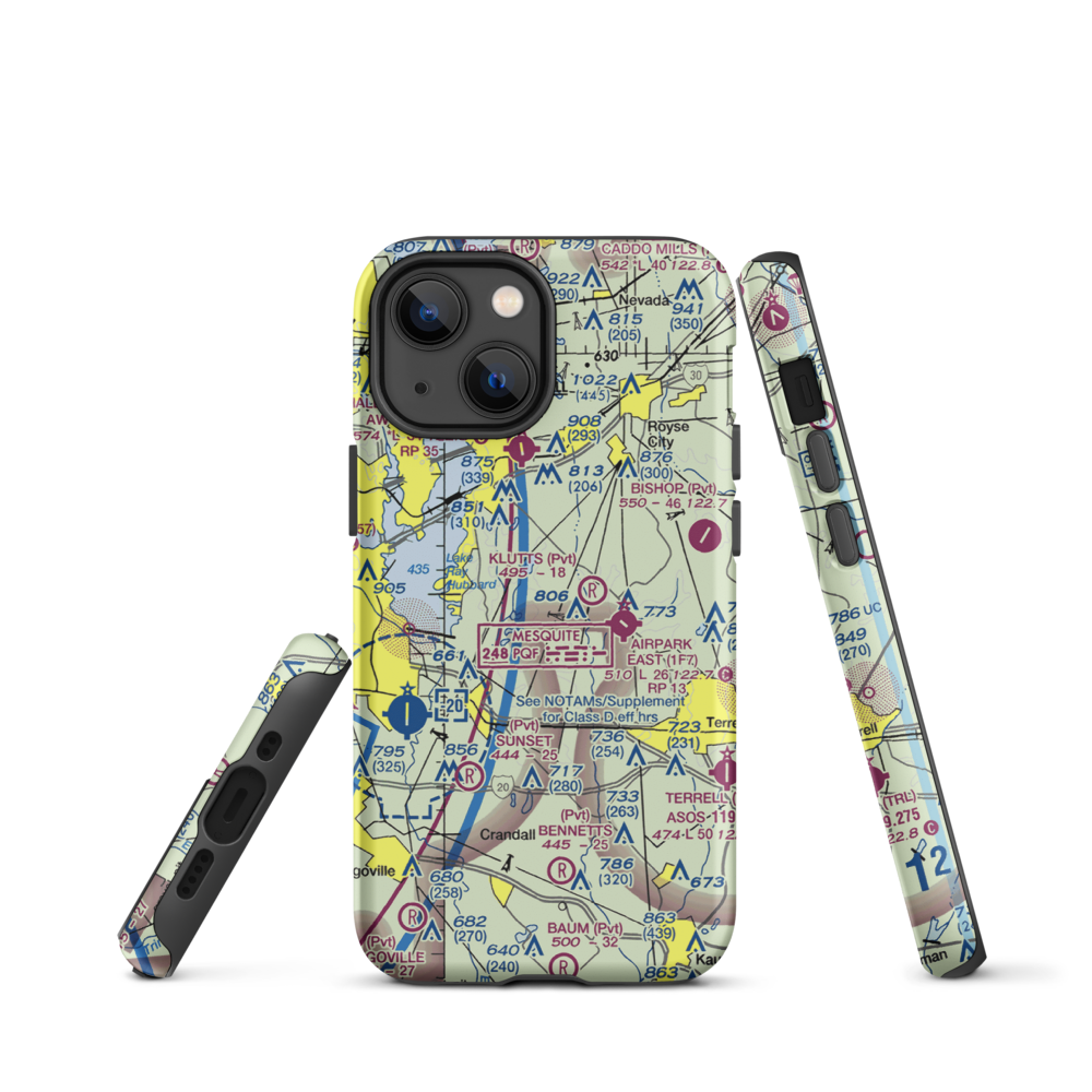 Lagrone Ranch Airport (19TA) VFR Sectional  Tough iPhone Case iPhone 13 mini model shown