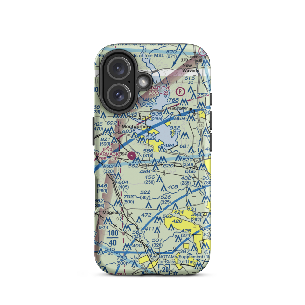 Lake Bonanza Airport (33TA) VFR Sectional  Tough iPhone Case iPhone 16 model shown
