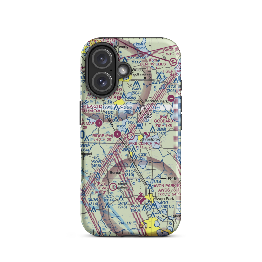 Lake Clinch Airpark (52FL) VFR Sectional  Tough iPhone Case iPhone 16 model shown