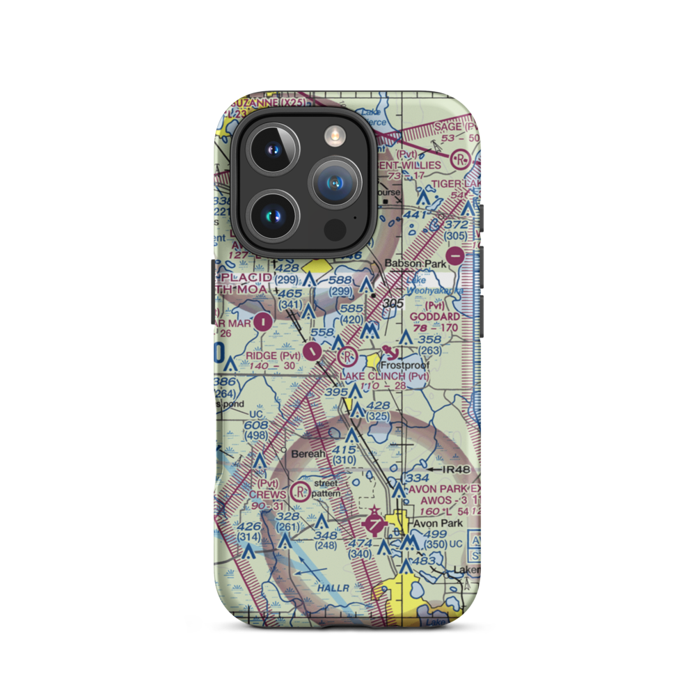 Lake Clinch Airpark (52FL) VFR Sectional  Tough iPhone Case iPhone 16 Pro model shown