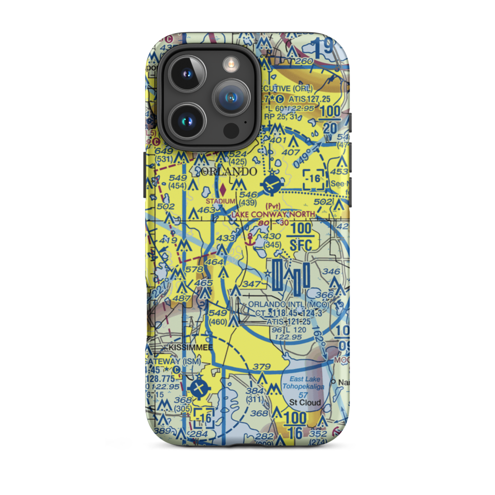 Lake Conway North Seaplane Base (91FL) VFR Sectional  Tough iPhone Case iPhone 16 Pro Max model shown