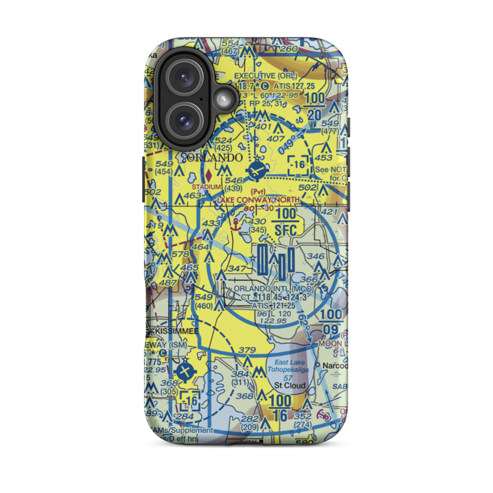 Lake Conway South Seaplane Base (0FL5) VFR Sectional  Tough iPhone Case iPhone 16 Plus model shown