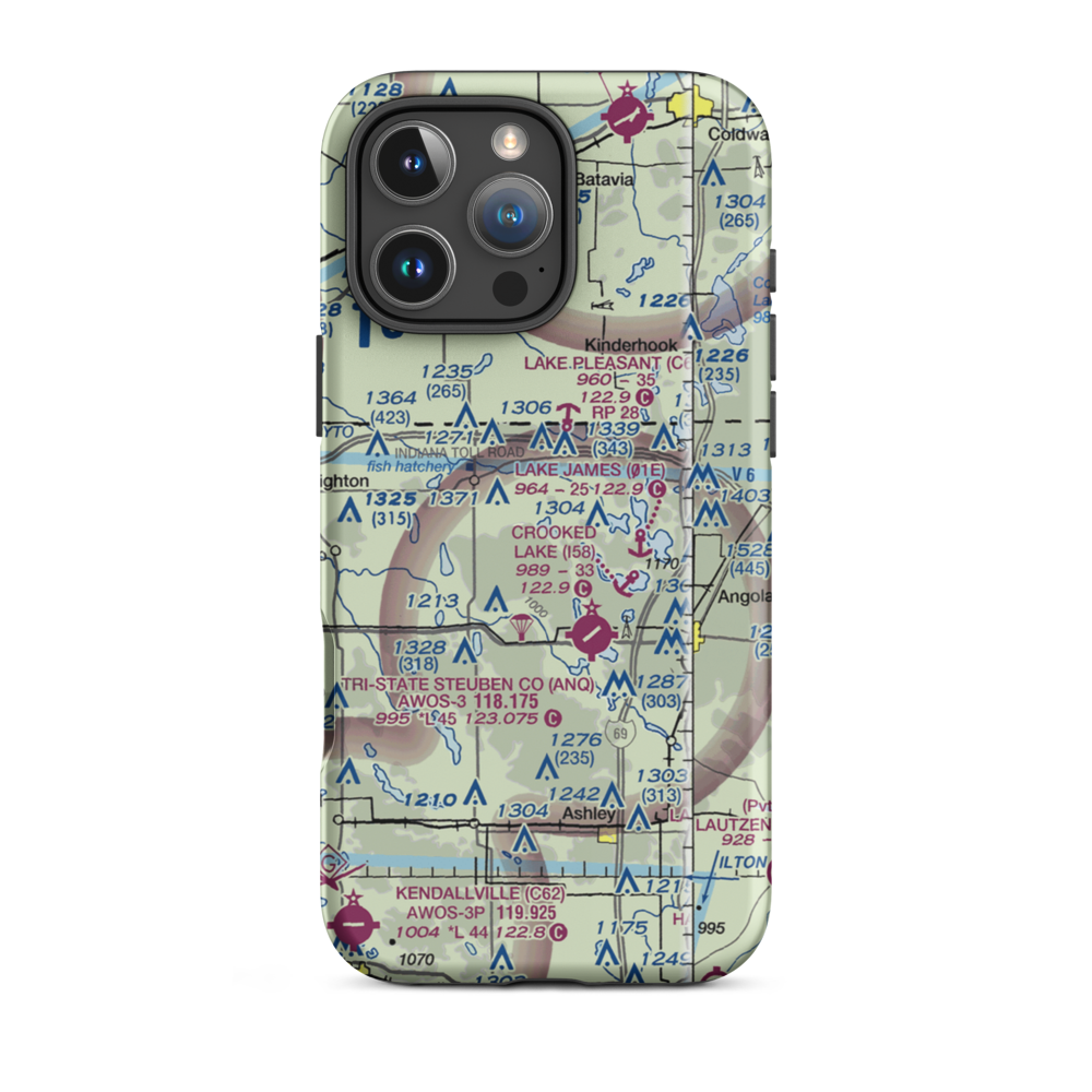 Lake Gage Seaplane Base (04IN) VFR Sectional  Tough iPhone Case iPhone 16 Pro Max model shown