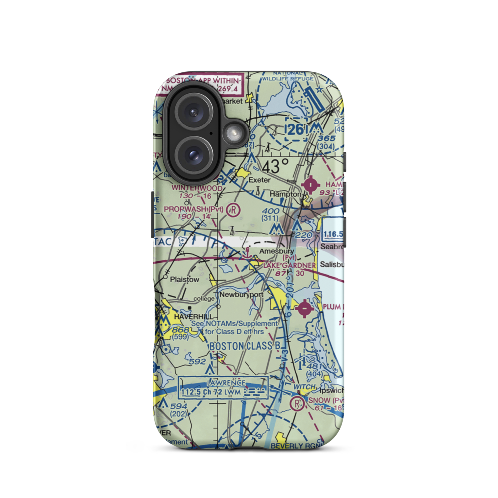 Lake Gardner Seaplane Base (6MA0) VFR Sectional  Tough iPhone Case iPhone 16 model shown