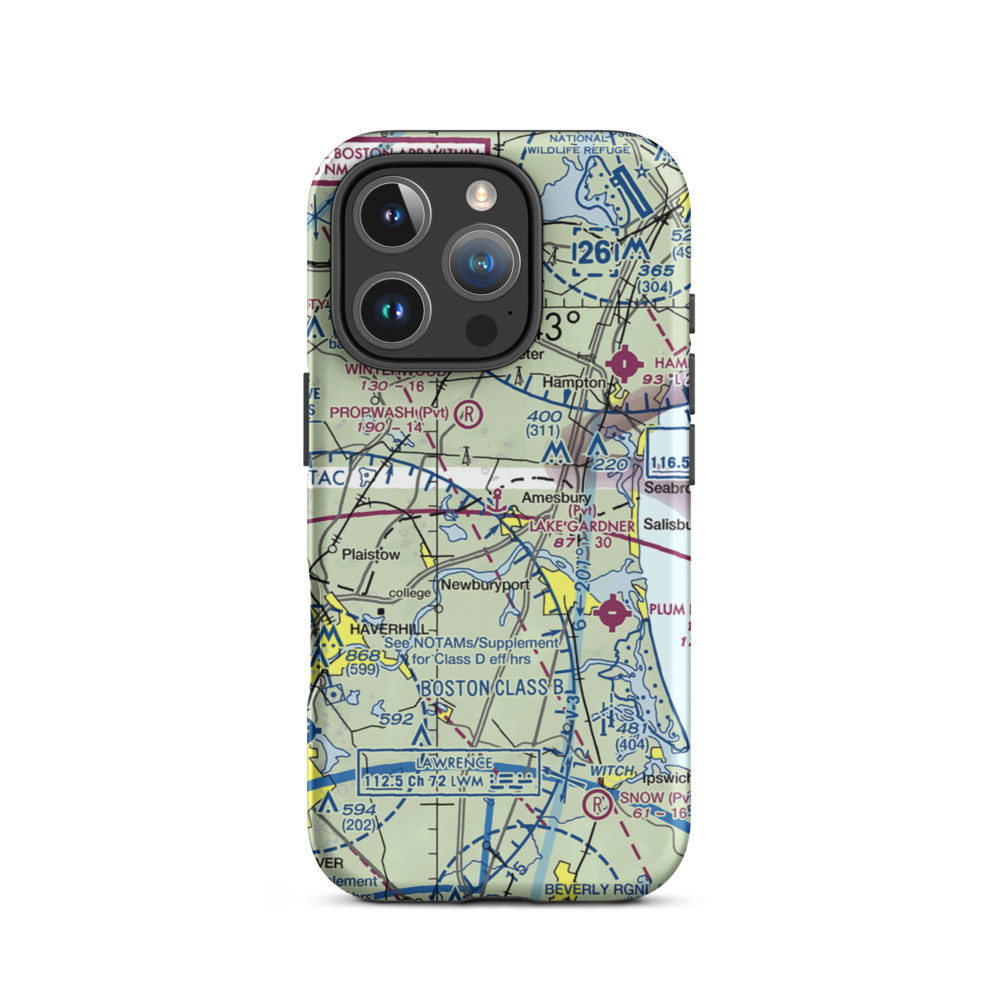 Lake Gardner Seaplane Base (6MA0) VFR Sectional  Tough iPhone Case iPhone 16 Pro model shown