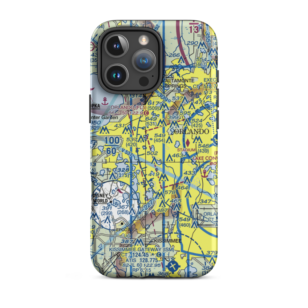 Lake Hiawassee Seaplane Base (89FL) VFR Sectional  Tough iPhone Case iPhone 16 Pro Max model shown