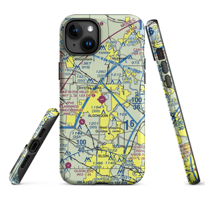 Lake in the Hills Airport (3CK) VFR Sectional  Tough iPhone Case