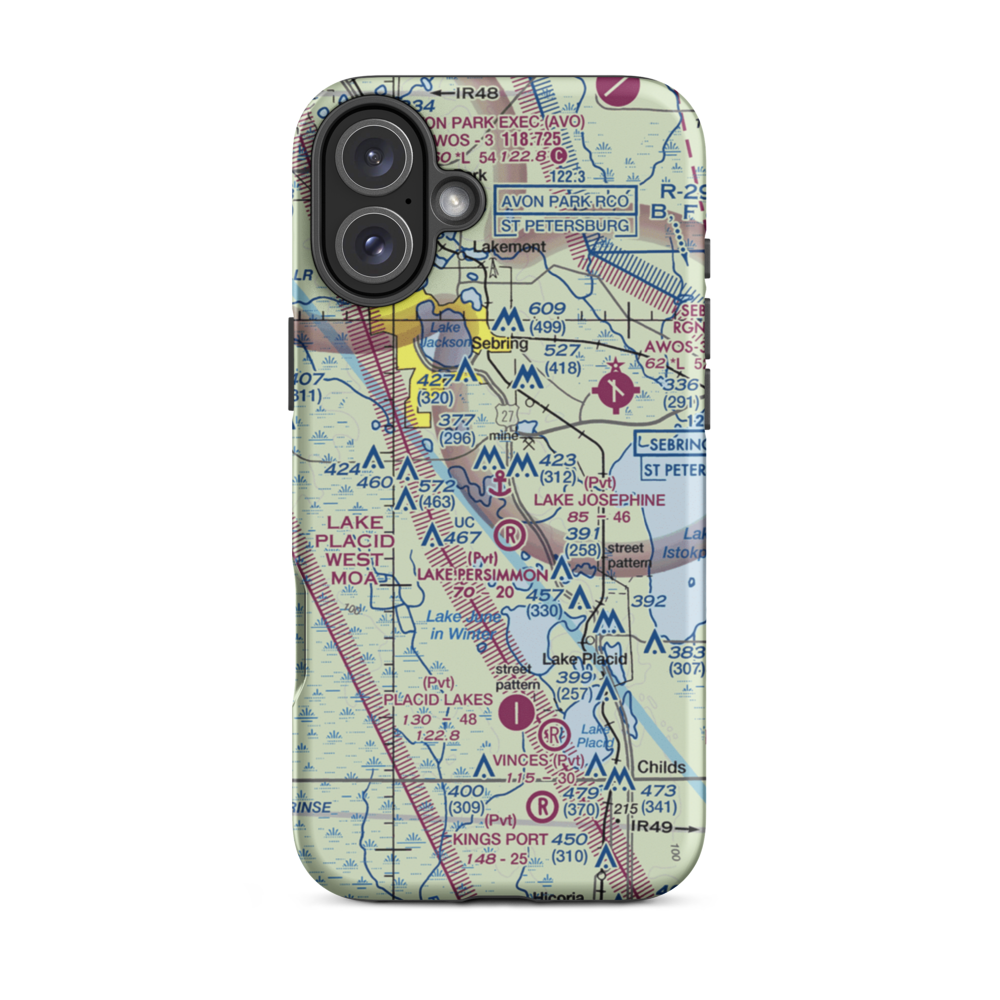 Lake Josephine Seaplane Base (9FL3) VFR Sectional  Tough iPhone Case iPhone 16 Plus model shown