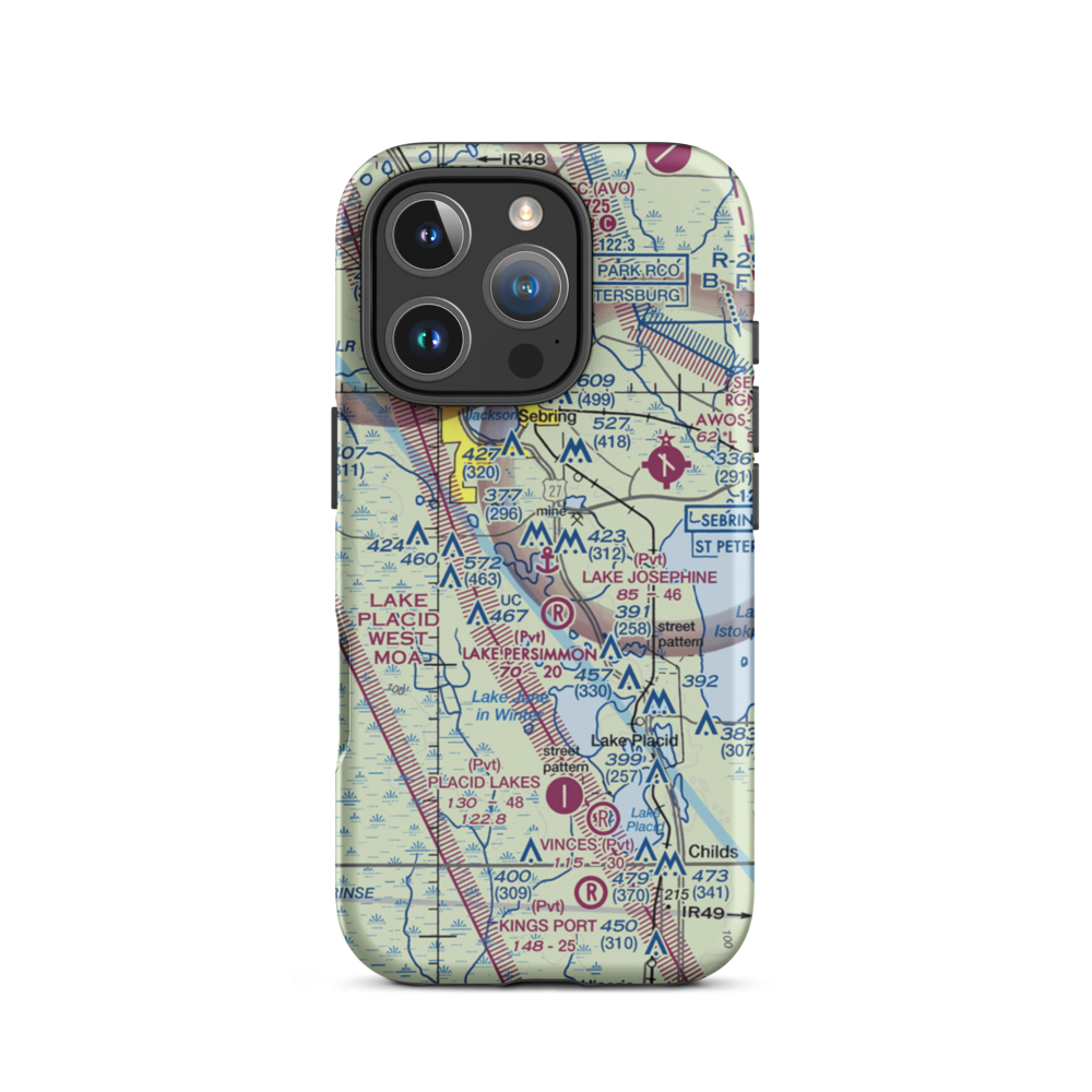 Lake Josephine Seaplane Base (9FL3) VFR Sectional  Tough iPhone Case iPhone 16 Pro model shown
