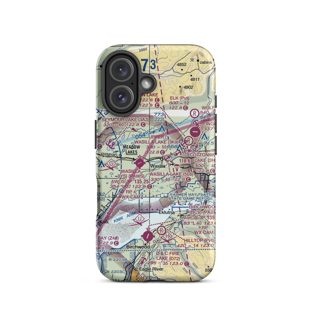 Lake Lucille Seaplane Base (4A3) VFR Sectional  Tough iPhone Case iPhone 16 model shown