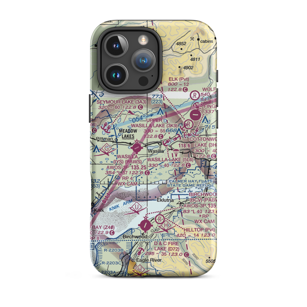 Lake Lucille Seaplane Base (4A3) VFR Sectional  Tough iPhone Case iPhone 16 Pro Max model shown