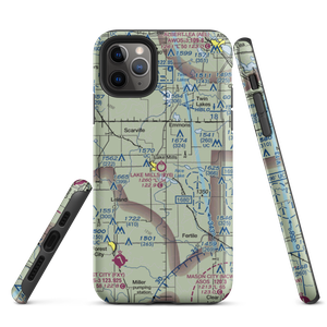 Lake Mills Municipal Airport (0Y6) VFR Sectional  Tough iPhone Case