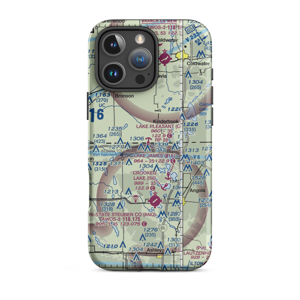 Lake Pleasant Seaplane Base (C67) VFR Sectional  Tough iPhone Case iPhone 16 Pro Max model shown