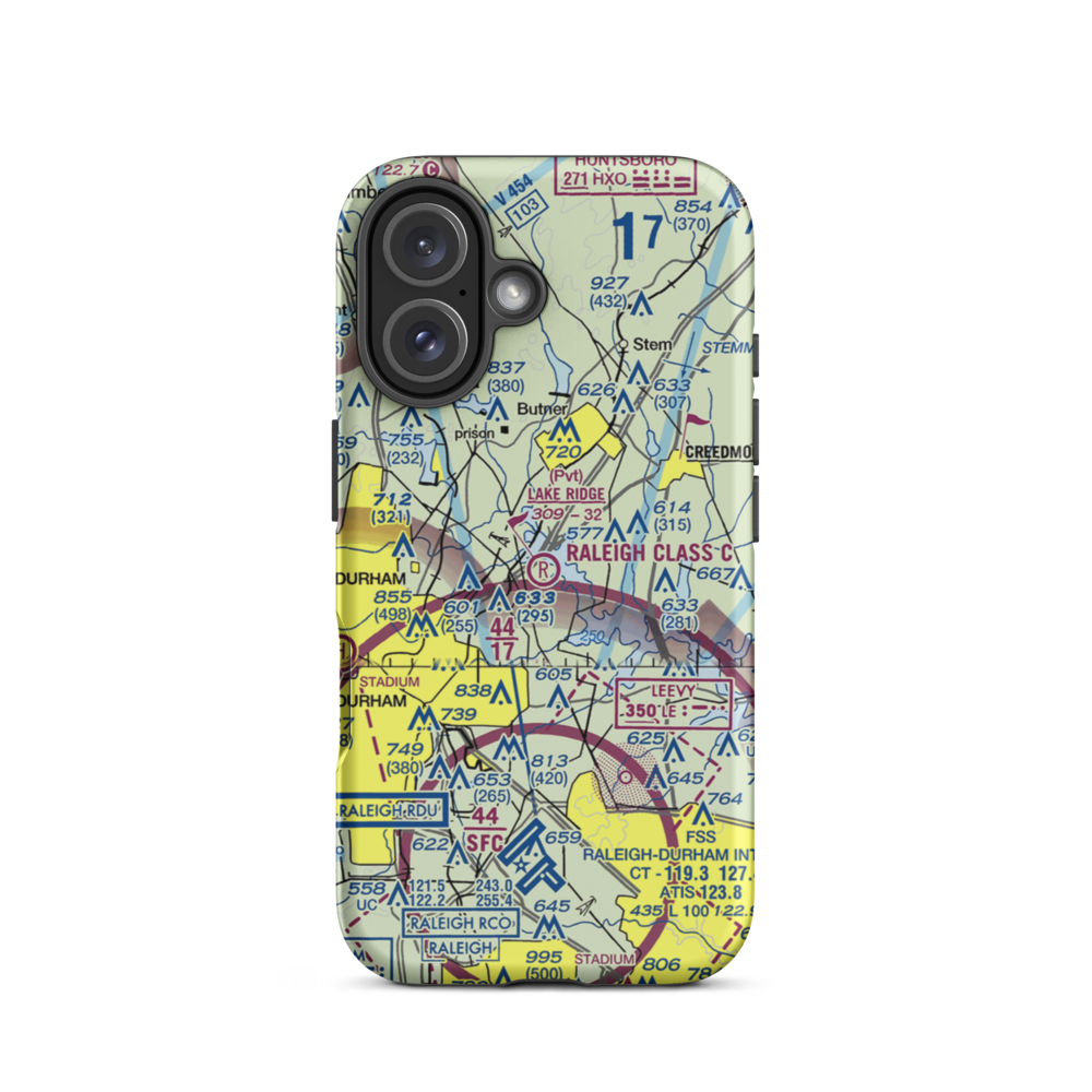 Lake Ridge Aero Park Airport (8NC8) VFR Sectional  Tough iPhone Case iPhone 16 model shown