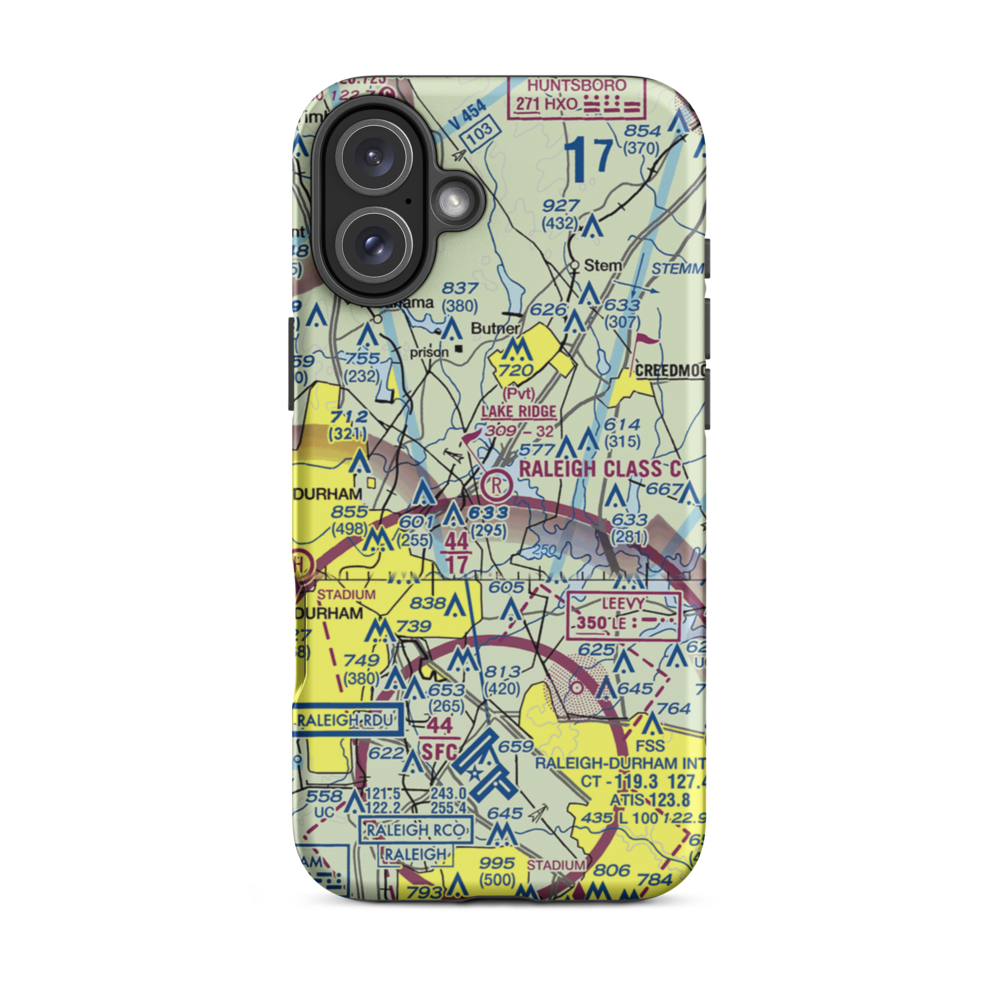 Lake Ridge Aero Park Airport (8NC8) VFR Sectional  Tough iPhone Case iPhone 16 Plus model shown