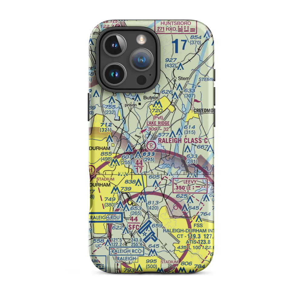 Lake Ridge Aero Park Airport (8NC8) VFR Sectional  Tough iPhone Case iPhone 16 Pro Max model shown