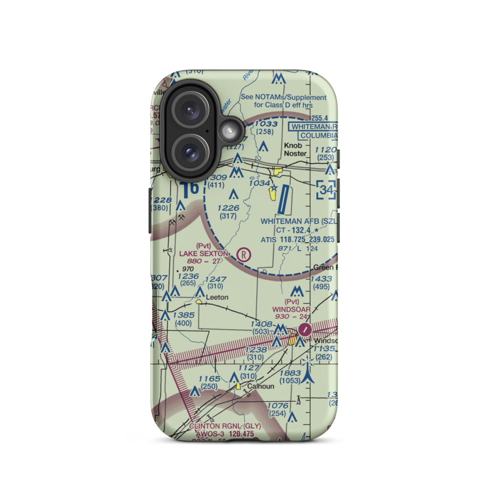 Lake Sexton Airport (07MO) VFR Sectional  Tough iPhone Case iPhone 16 model shown