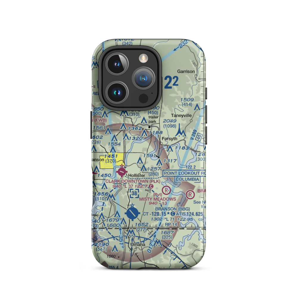 Lake Taney Como Seaplane Base (1MU1) VFR Sectional  Tough iPhone Case iPhone 16 Pro model shown