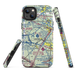 Lakehurst Maxfield Field Airport (NEL) VFR Sectional  Tough iPhone Case