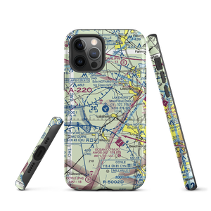 Lakehurst Maxfield Field Airport (NEL) VFR Sectional  Tough iPhone Case