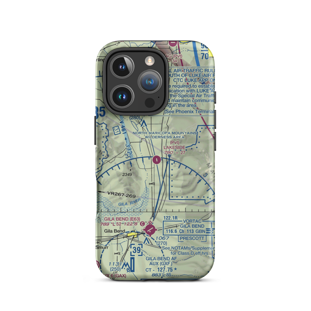 Lakeside Airpark (AZ05) VFR Sectional  Tough iPhone Case iPhone 16 Pro model shown