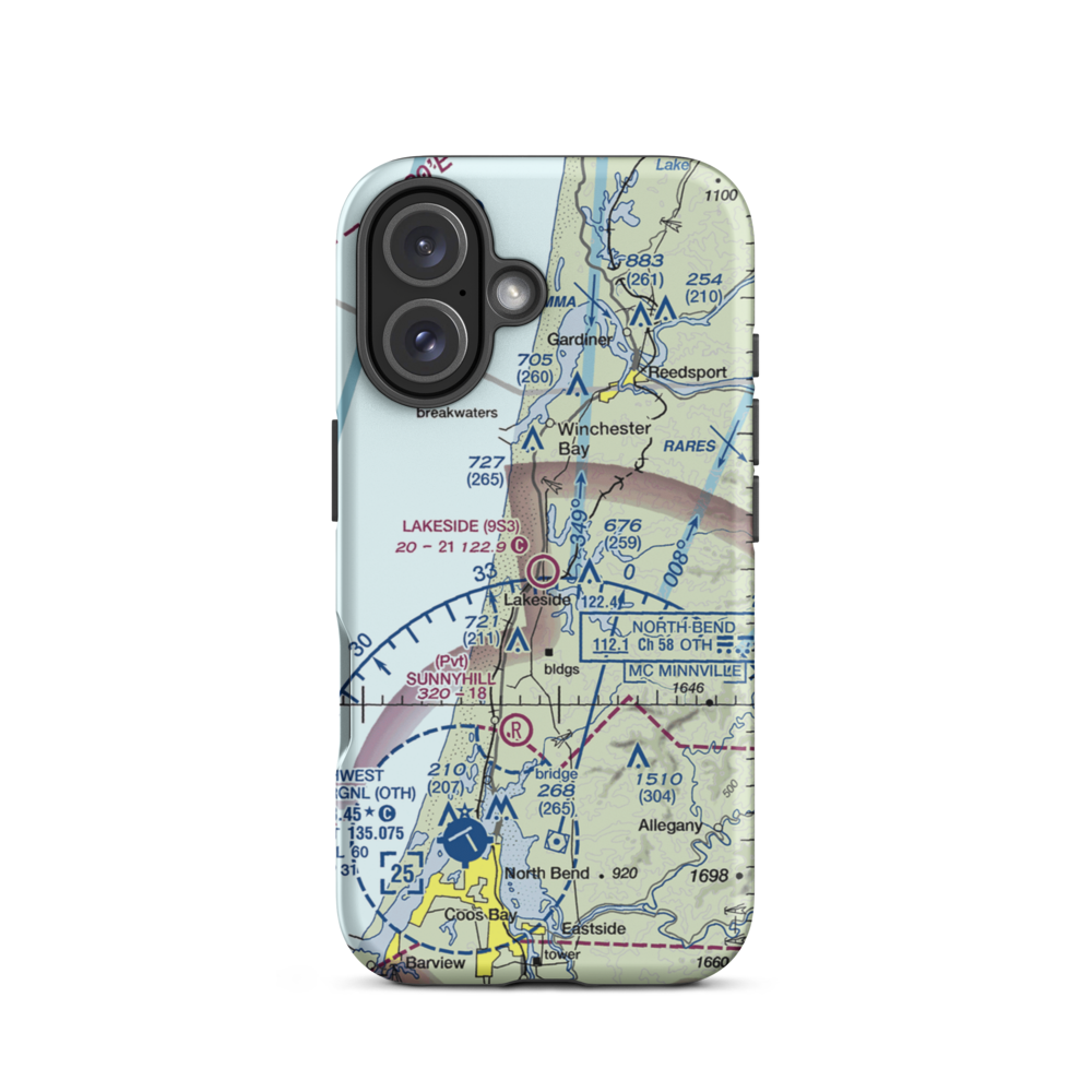 Lakeside State Airport (9S3) VFR Sectional  Tough iPhone Case iPhone 16 model shown