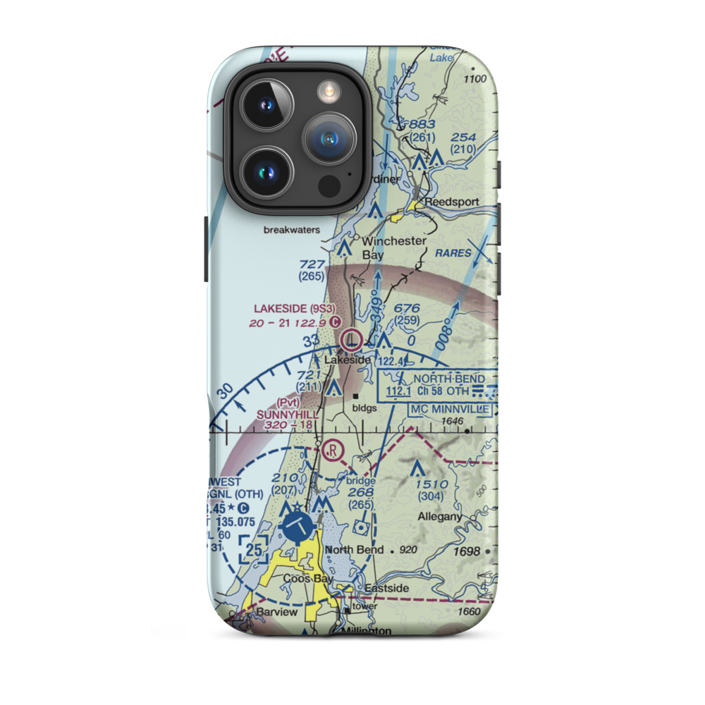 Lakeside State Airport (9S3) VFR Sectional  Tough iPhone Case iPhone 16 Pro Max model shown