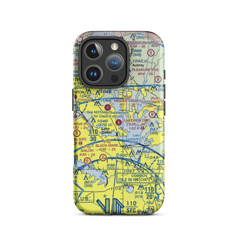 Lakeview Airport (30F) VFR Sectional  Tough iPhone Case iPhone 16 Pro model shown