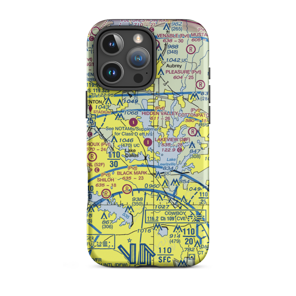 Lakeview Airport (30F) VFR Sectional  Tough iPhone Case iPhone 16 Pro Max model shown