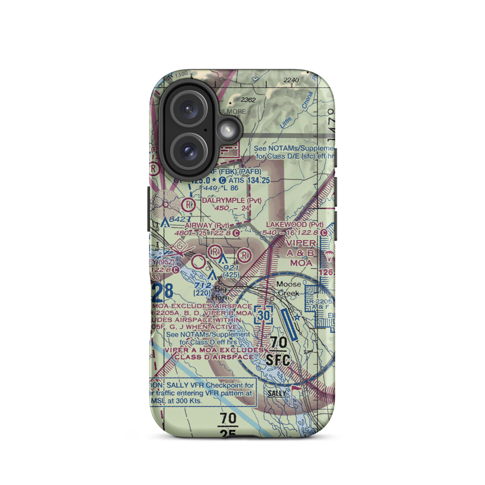 Lakewood Airport (78AA) VFR Sectional  Tough iPhone Case iPhone 16 model shown