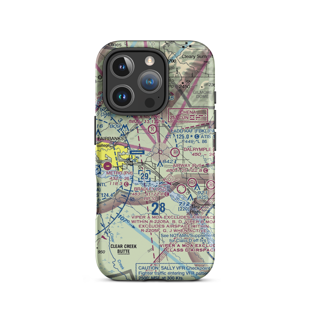 Lakloey Air Park (AK22) VFR Sectional  Tough iPhone Case iPhone 16 Pro model shown