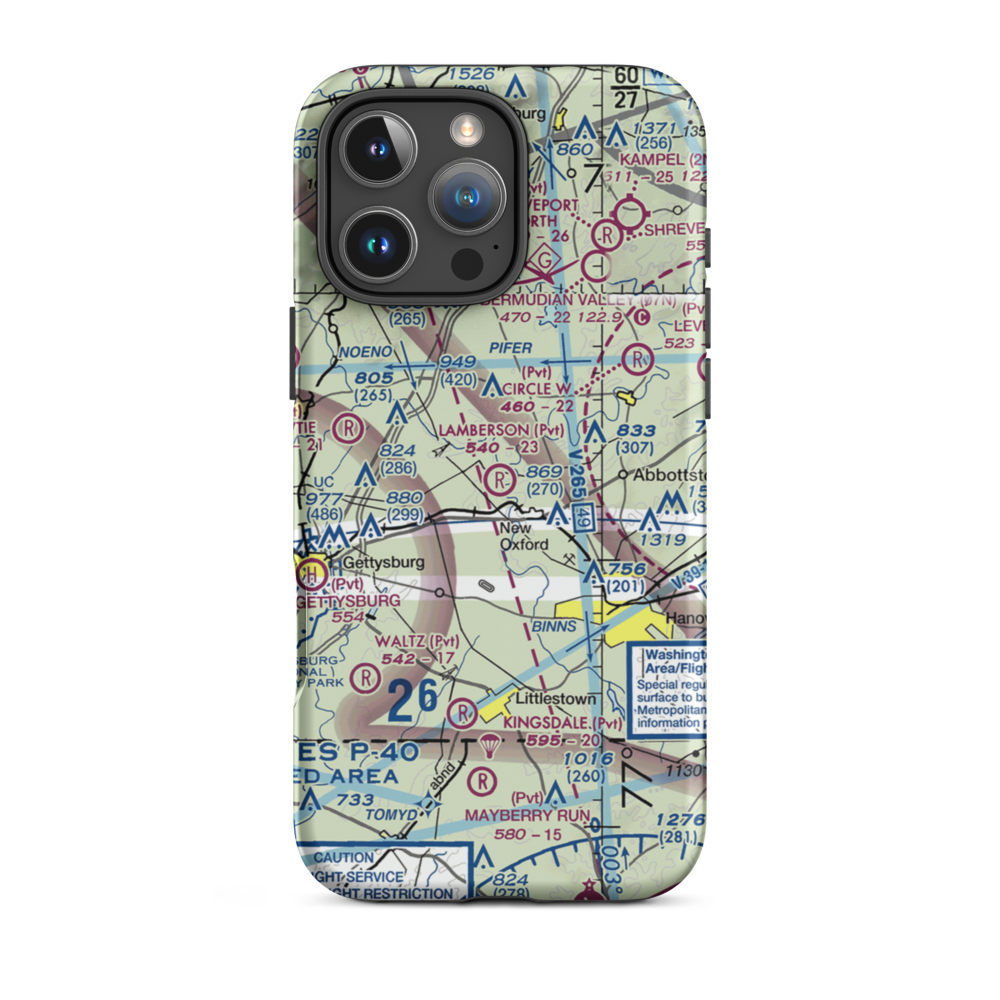 Lamberson Airport (51PA) VFR Sectional  Tough iPhone Case iPhone 16 Pro Max model shown