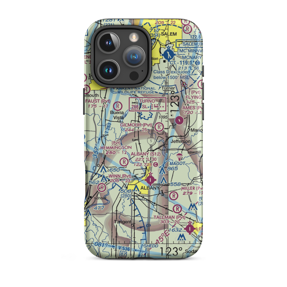 Lambert Field (4OR3) VFR Sectional  Tough iPhone Case iPhone 16 Pro Max model shown
