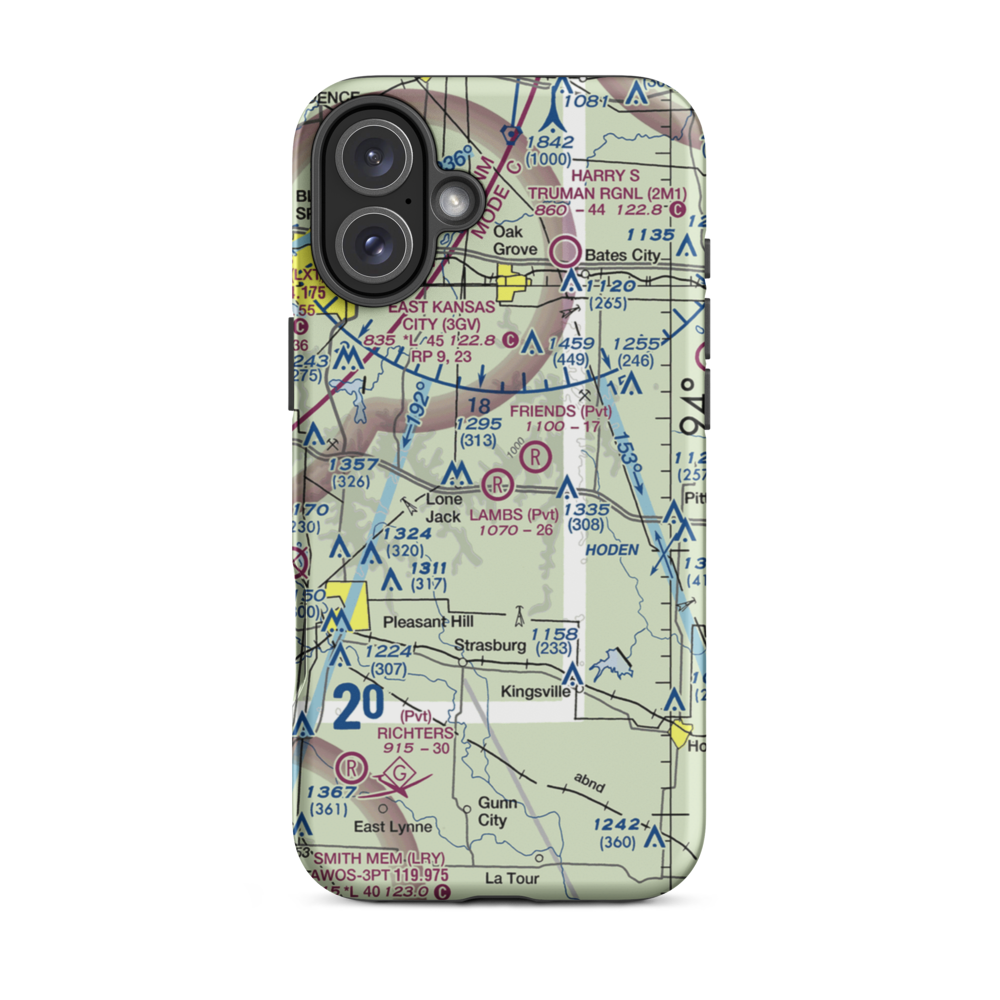Lambs Field (0MU7) VFR Sectional  Tough iPhone Case iPhone 16 Plus model shown