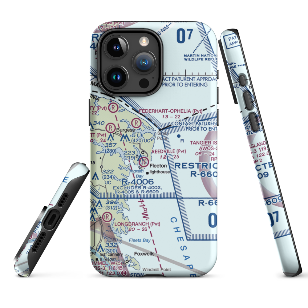 Land's End Seaplane Base (85VA) VFR Sectional  Tough iPhone Case iPhone 15 Pro Max model shown