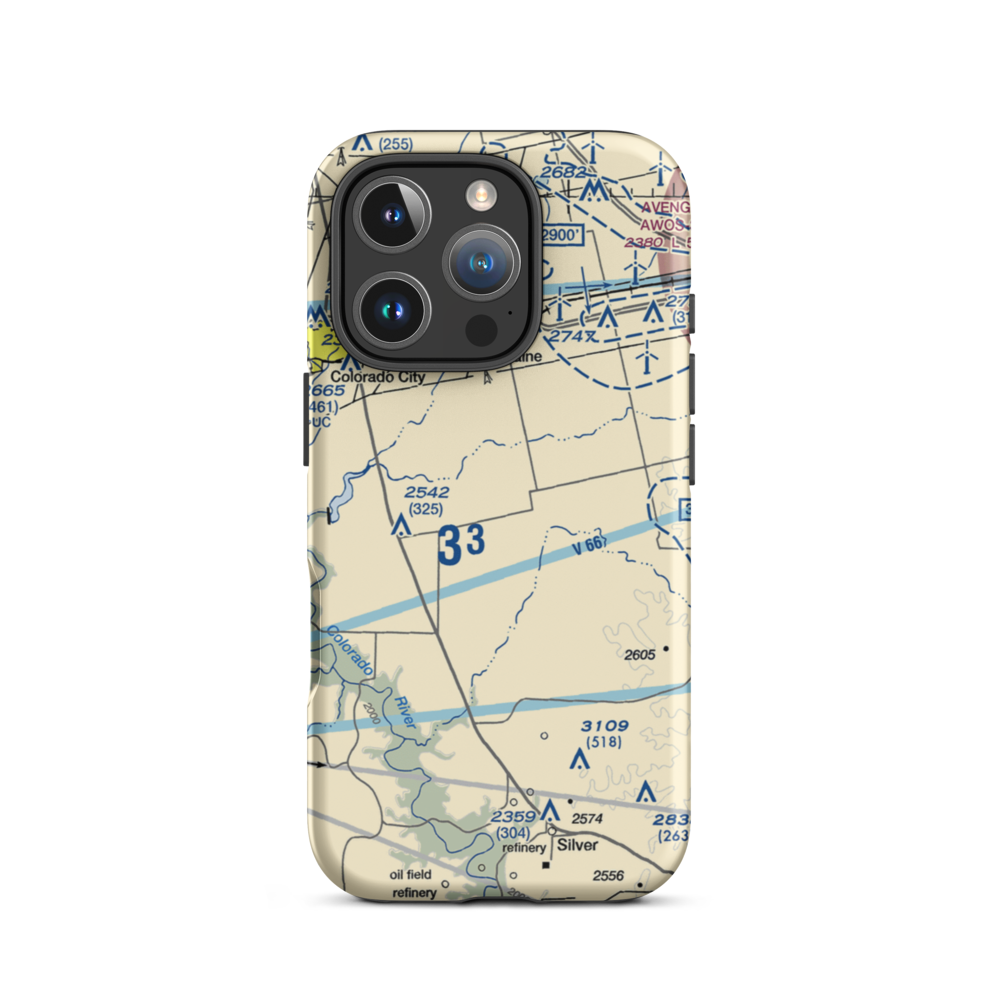 Landers Ranch Airport (1TS8) VFR Sectional  Tough iPhone Case iPhone 16 Pro model shown