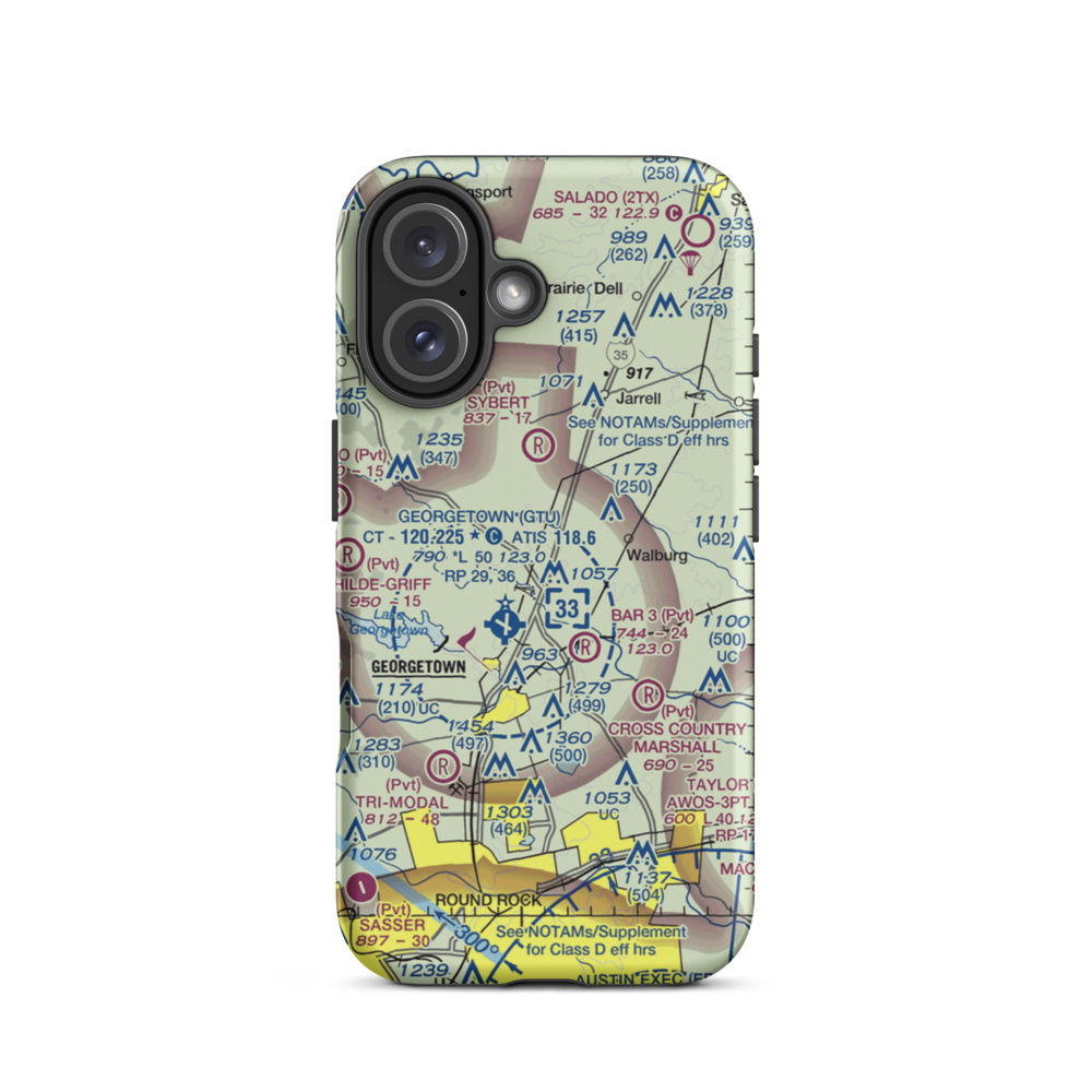 Landry STOLport (TS01) VFR Sectional  Tough iPhone Case iPhone 16 model shown
