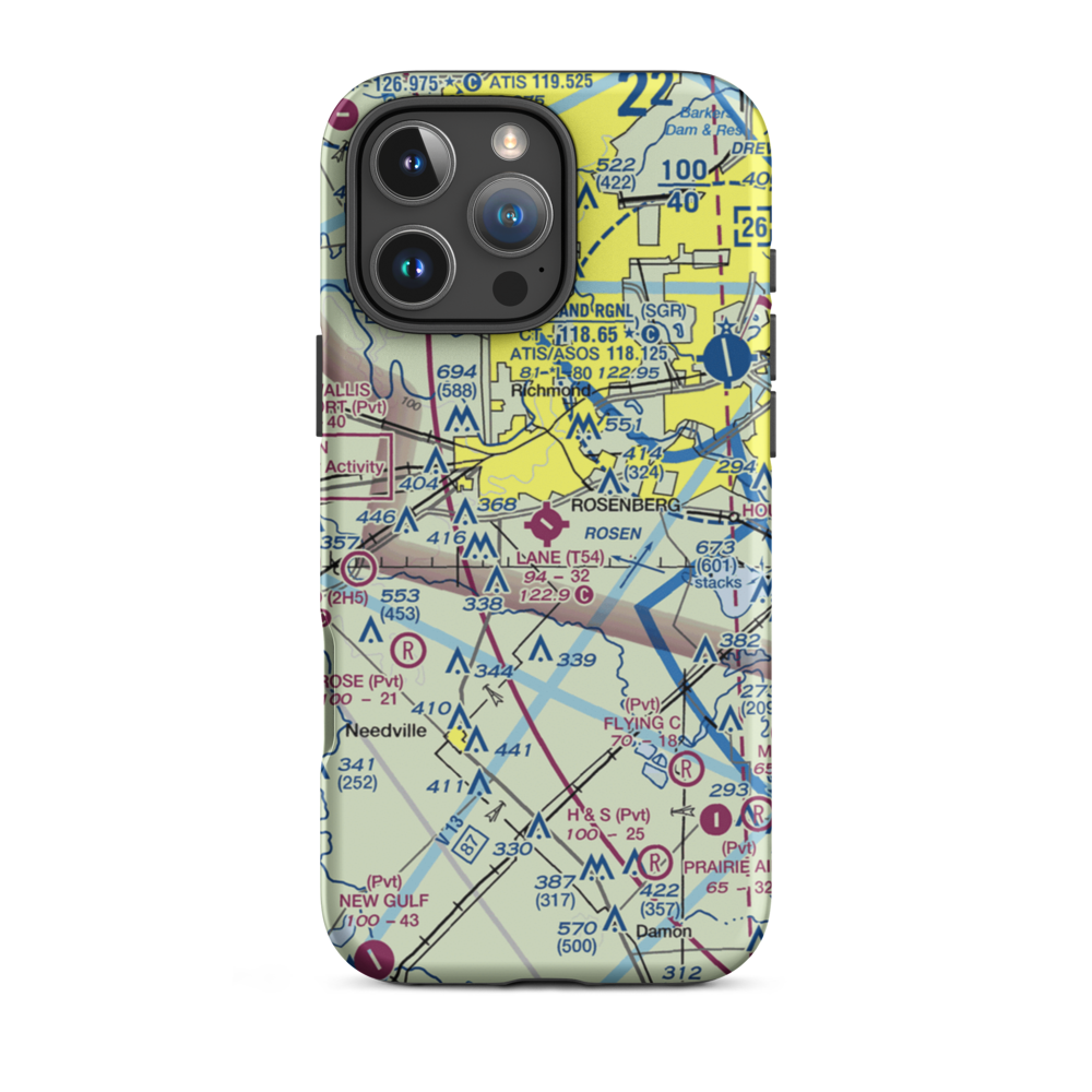 Lane Airpark (T54) VFR Sectional  Tough iPhone Case iPhone 16 Pro Max model shown